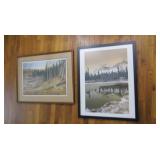 2 Lg Framed Artwork-Painting is signed&numbered