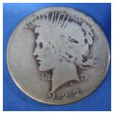 1922 Peace Silver Dollar(worn)