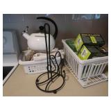 Tea Kettle, Tea Bags, Dish Towels,Metal Paper