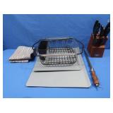 Baking Sheets,Metal Baskets, Knife Block w/Knives