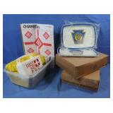 PA GameCommission Serving Trays,Vintage 1stAid Kit