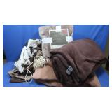 Blanket Lot-New Velvet Plush Twin, Electric