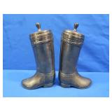 Brass Cowboy Boots Bookends, Made In Korea