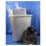Welcome Dog Statue 13"H & Fluorescent Lamp Bulbs