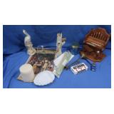 Misc Home Dï¿½cor Lot-Musical Wooden Organ, Candles