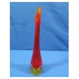 Vintage Fenton Amberina Bud Vase