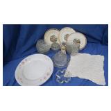 Mixed Kitchen lot-Arcopal Dinner Plates, Crystal