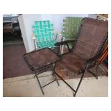 Folding Metal and Vintage Aluminum Lawn Chairs