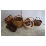 Large Mixed Lot Woven Baskets