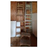6 Ft. Aluminum Step Ladder - 6 Ft Wooden Step