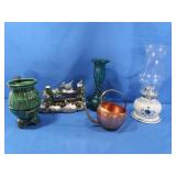 Ceramic and Glass Vases, Copper Pot & More