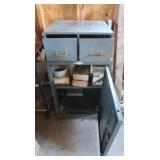 Metal 2 Drawer File, 7.5x18.5x16"D, Metal Cabinet