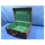 Leather like suitcase with keys