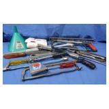 Hand Tools, saws, level, wrench, screwdriver and
