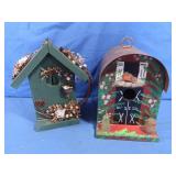 2 Decorative Bird Houses