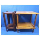 Rectangular Wooden Table 18x13x19.75" & Square