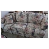 King Hickory Vintage Floral Sofa Couch-80x30x32"