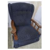 Lazy-boy Rocking Reclining Vintage Chair w/Wooden