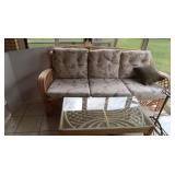 RocaRattan Patio Furniture, Sofa and Coffee Table,