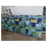 Foam Cushions w/Cloth/Vinyl Cover,69x25x4, Tears