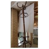Wooden Coat Rack, top spins, 72"