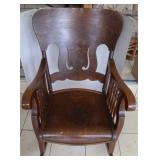 Antique Wooden Rocking Chair w/decorative