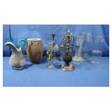 Glass & Ceramic Vases, Pitchers, Candleholders &
