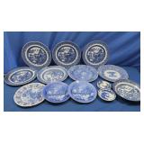 Assortment of BlueWhite Plates&Bowls-Curchill,