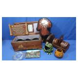 Home Dï¿½cor-Mixed, Vintage-Mushroom Crock, Frog