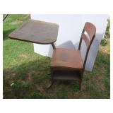 Vintage Wooden School Desk/Chair