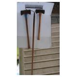 2 Double Sides Axes - Garden Rake