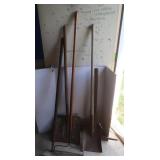Coal Shovel - Pick- Garden Rake - Hoe