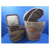 Seagrass Woven Baskets 18x16" & `13x12"