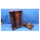 Vintage Tabletop Wooden Jewelry Boxes-Duck