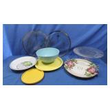 Glass & Ceramic Plates, Bowl, Cake Stand & More