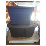 3 Totes with Lids, Empty