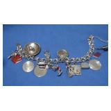 Sterling Charm Bracelet & Charms 60Gr