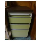 3 Drawer Metal Cabinet 15x20x29.25" on wheels