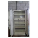 2 Door Metal Cabinet 30x15x66"H w/Shelves