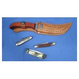 Pocket Knife Lot-Tramontina Brasil w/Case,