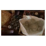 Mason Jars, mostly quart, some pint, some lids &