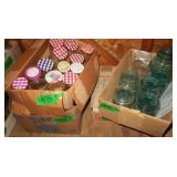 Blue Tinted Mason Jars(some quart,some pint) &