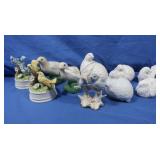 Ceramic and Porcelain Bird Figures - 2 are music