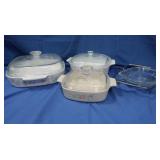 Vintage Corningware Pastel Floral Casserole Dishes