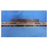 3 Levels, 2 wooden 26" & 48" and 1 Aluminum 48"