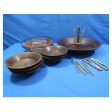 Solid Missouri Walnut Nutcracker Bowl Set,