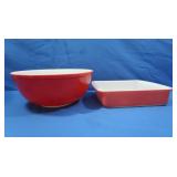 Vintage Pyrex Mixing Bowl 404, Casserole 222