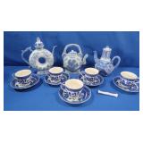 Asst Porcelain Oriental D?cor-Teapot-Cups & More