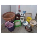 Large Terra Cotta Plant Holder, 16x17"H,Plant