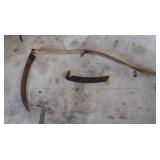 Wooden Handled Scythe with Extra Blade